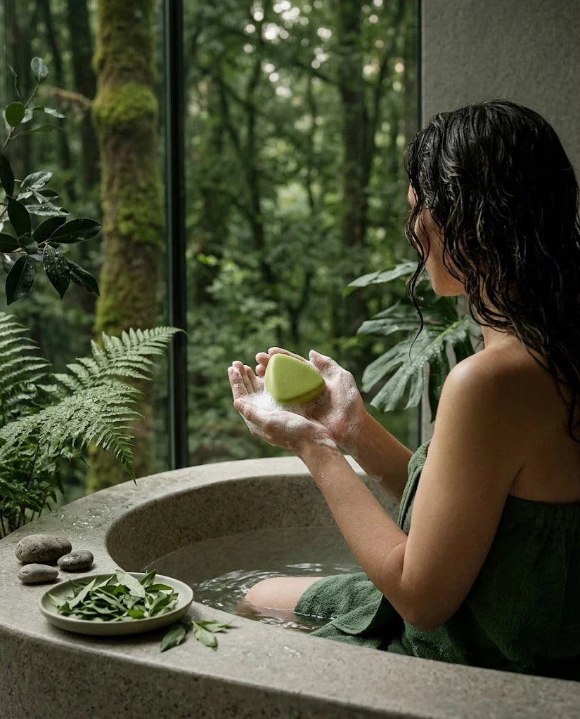 Rituel Nemora : le shampoing solide au vert forêt