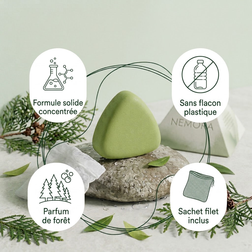Shampoing solide aux plantes de forêt | Nemora