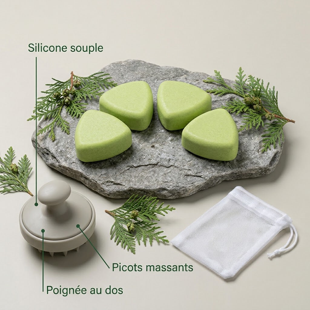 Brosse massante cuir chevelu